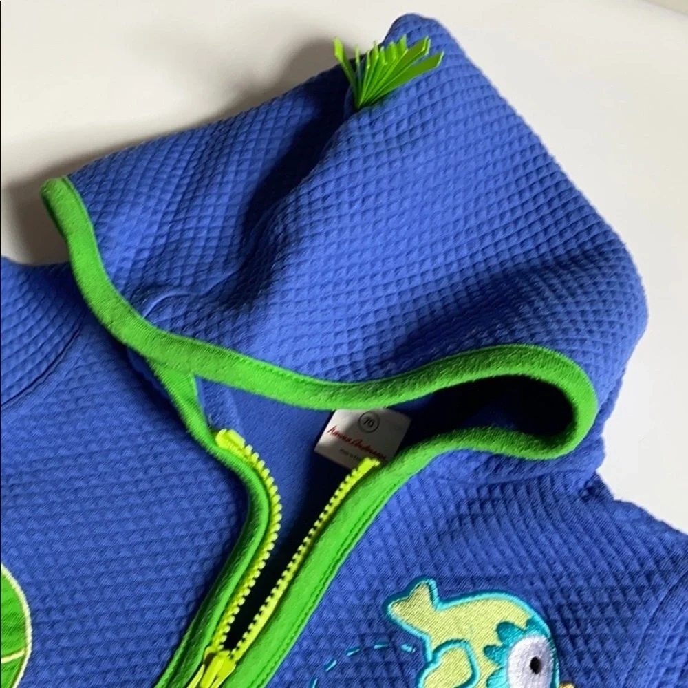 Hanna Andersson Happy Frog Zip-Up Hoodie